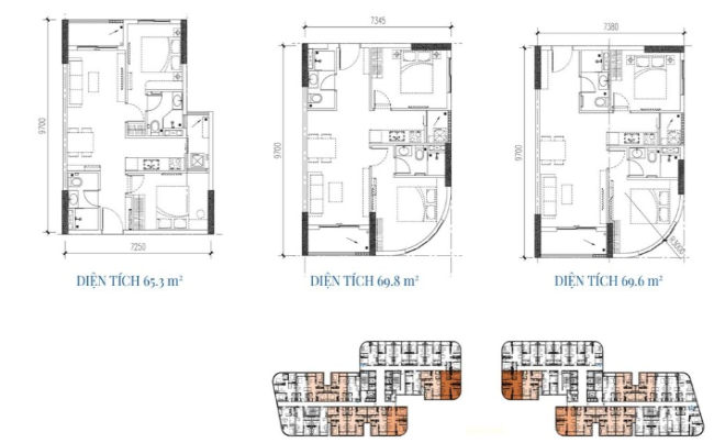 Layout căn hộ Emerald 68