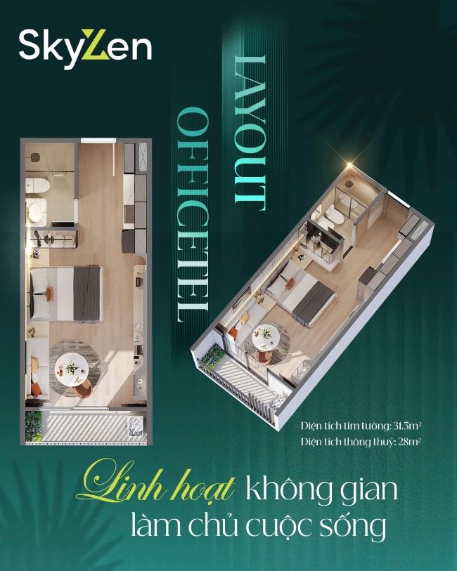 laout căn hộ Dự án Picity Sky Zen 