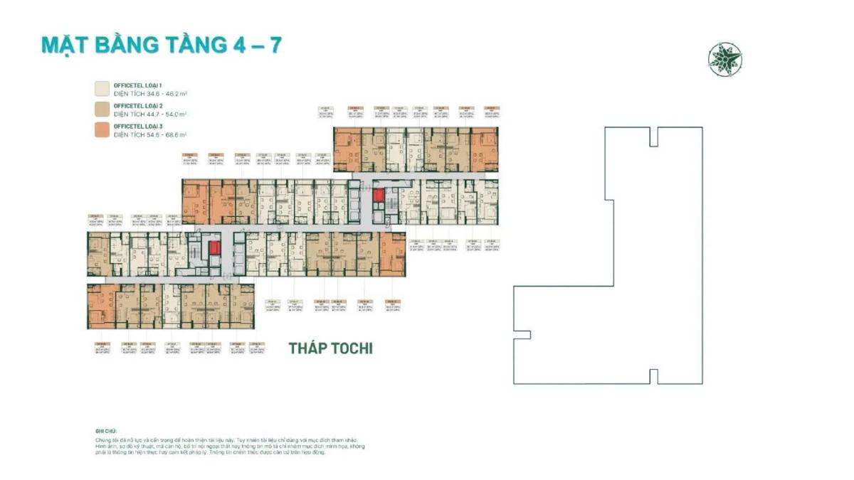 Mặt bằng A&T Saigon Riverside Mặt bằng The Privé tầng 20 tháp 5 6 7