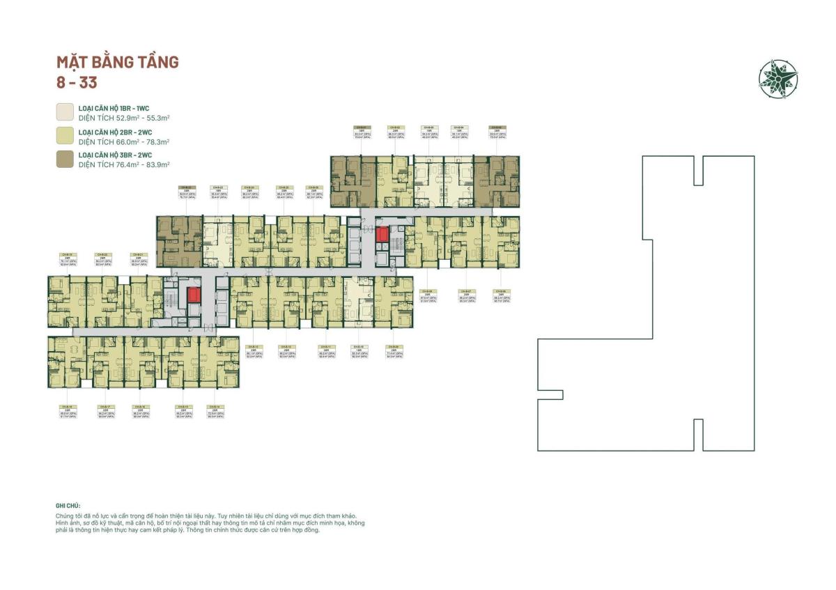 Mặt bằng A&T Saigon Riverside Tháp 5-6-7 tầng 20