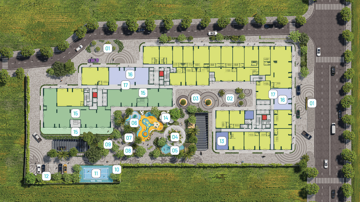 Mặt bằng A&T Saigon Riverside Mặt bằng The Privé tổng thể