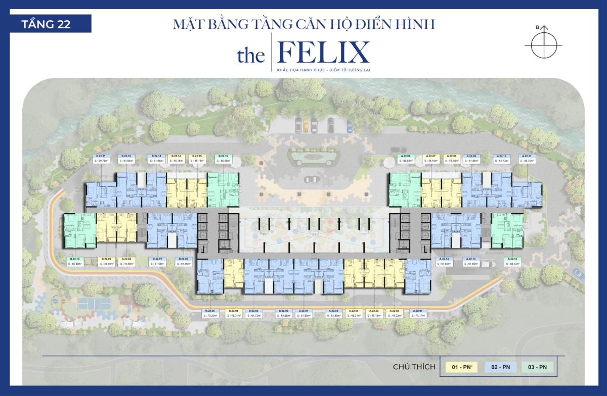 Mặt bằng tầng 22