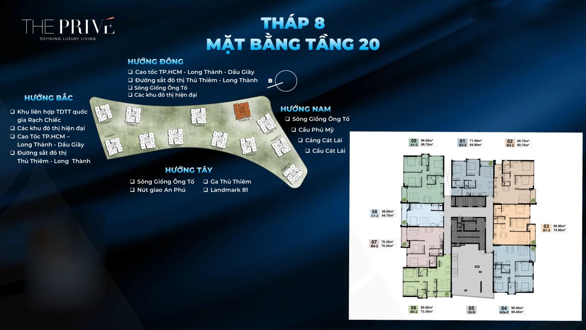 Mặt bằng Tháp 8 tầng 20