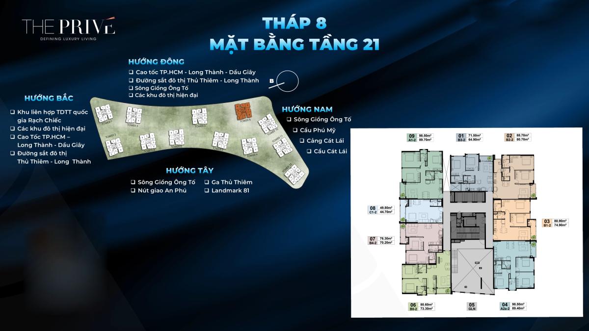 Mặt bằng Tháp 8 tầng 21