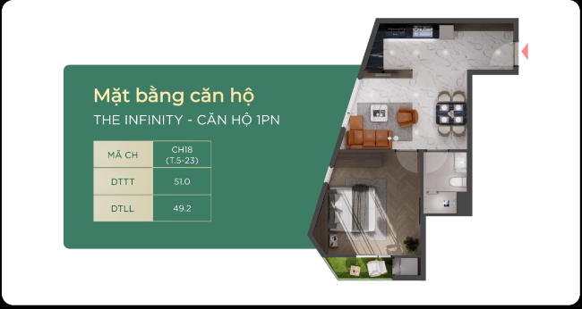 Layout căn hộ Emerald 68