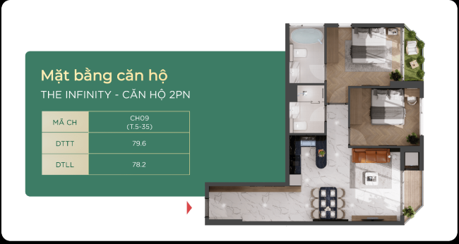 Layout căn hộ Emerald 68