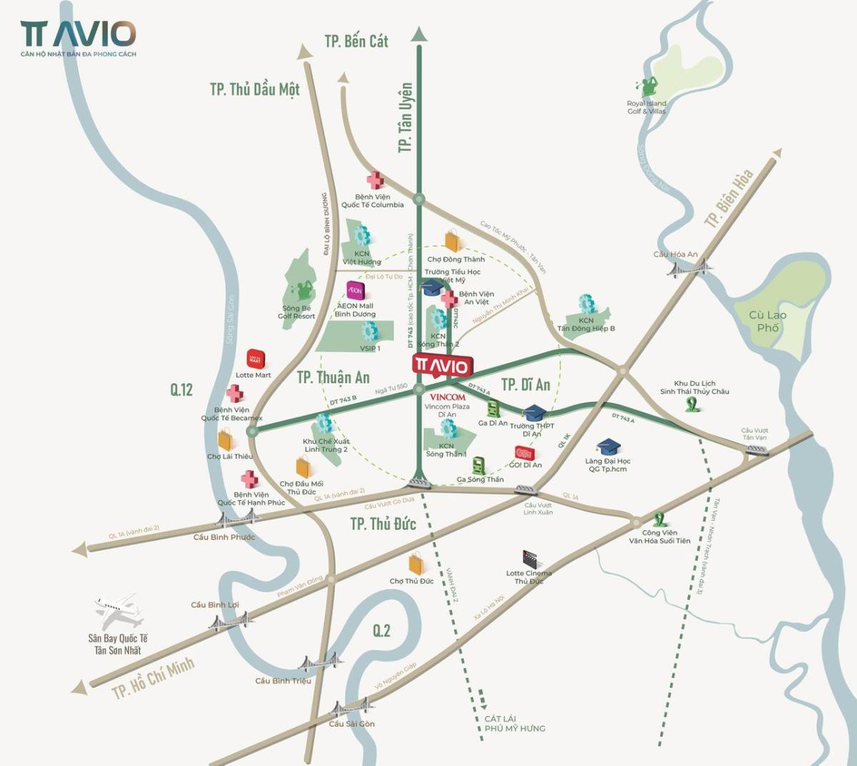vi trí dự án TT Avio