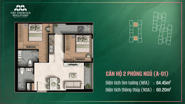 thiet ke căn hộ The Emerald Boulevard